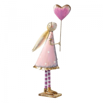 Metall-Hase mit Herz-Ballon